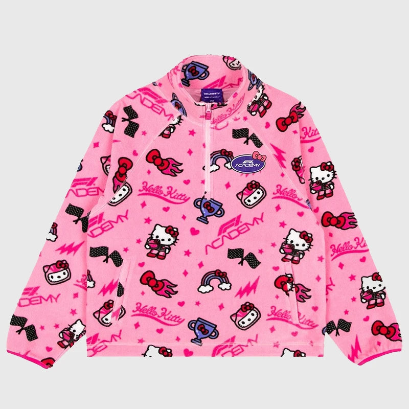 Formula 1 Academy Hello Kitty All Over Print Jacket Jacket unisex detail view 2 | Dash Racegear — Formula 1 Academy Jacket 2025 – Hello Kitty Patterned Outerwear