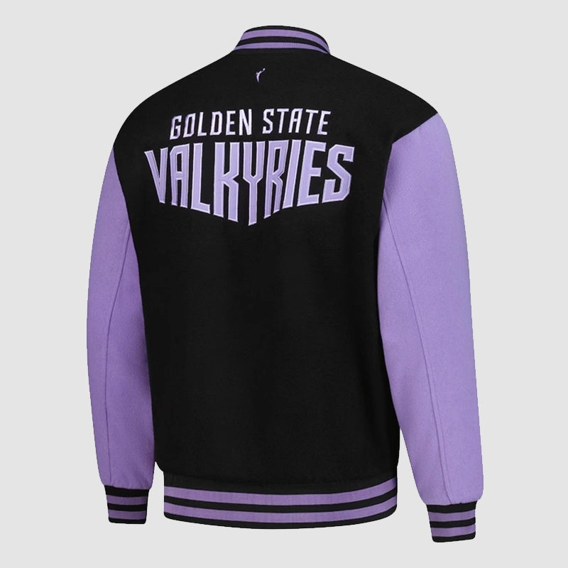 Golden State Valkyries FISLL Eclipse Varsity Jacket Varsity Jacket unisex detail view 3 | Dash Racegear — FISLL Eclipse Jacket – Golden State Valkyries-Inspired