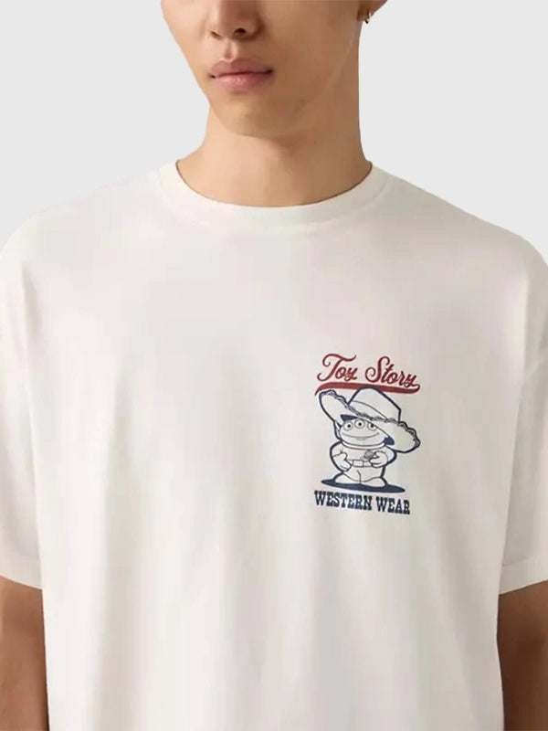 Levi’s x Toy Story Alien Boxy Tee Fashion Apparel unisex detail view 2 | Dash Racegear — Toy Story Alien Boxy Tee by Levi’s with modern relaxed fit
