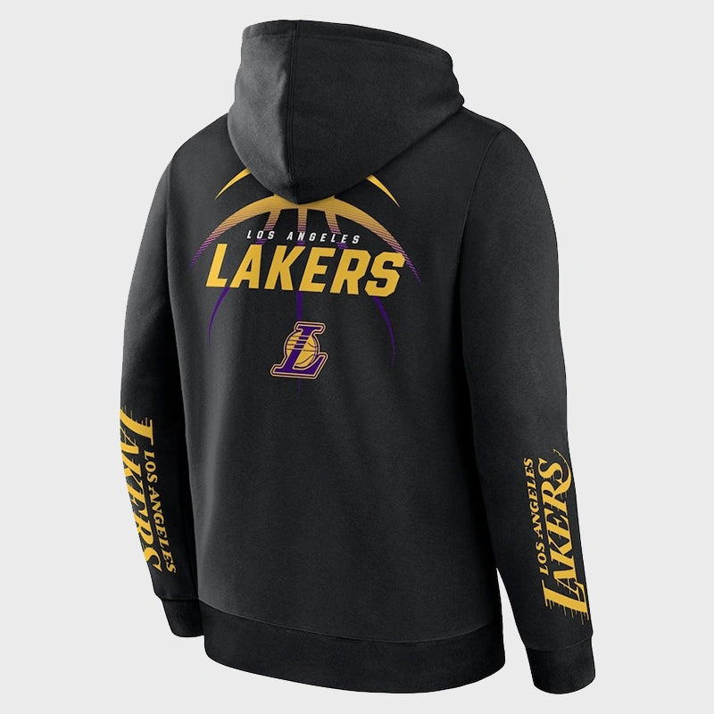 Los Angeles Lakers Black Legacy Guard Hoodie Hoodie unisex detail view 3 | Dash Racegear — Lakers Legacy Guard Hoodie – Premium Black Outerwear