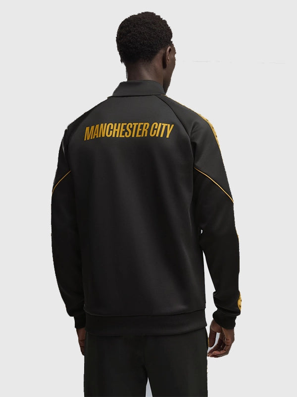 Manchester City 2026/27 King Anthem Jacket Jacket unisex detail view 4 | Dash Racegear — Black zip-up anthem jacket designed for effortless sporty style and lasting all-day comfort.