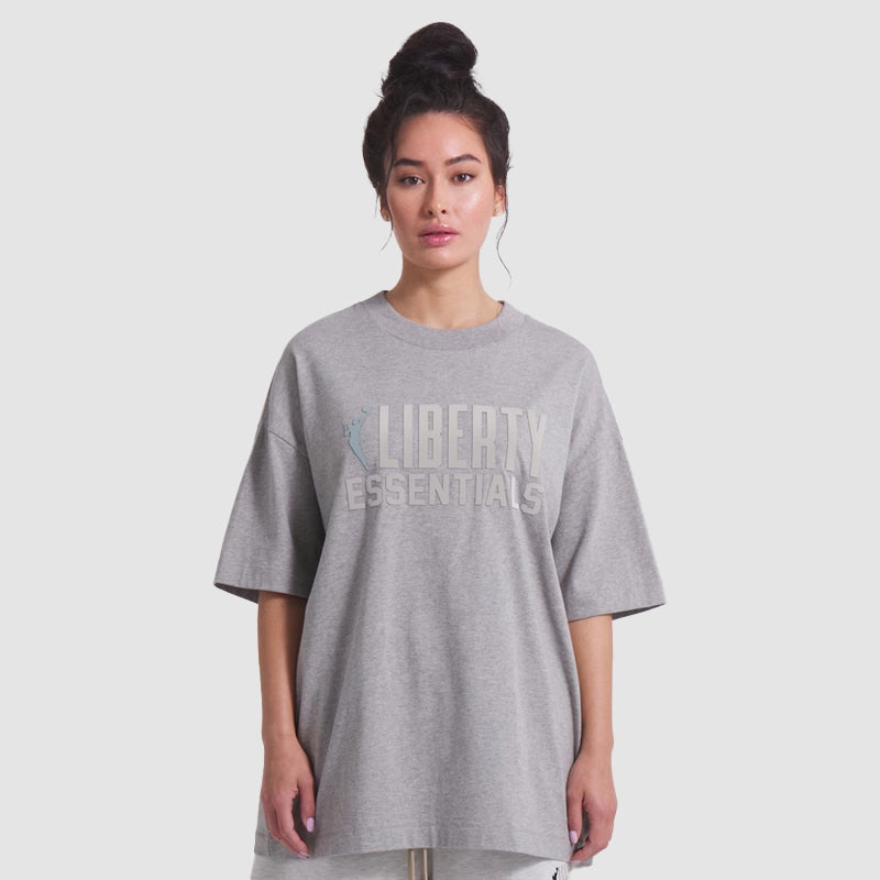 New York Liberty Fear of God WNBA x ESSENTIALS T-Shirt Shirt unisex front product view | Dash Racegear — New York Liberty Fear of God Tee – Essentials Collab