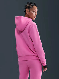 Pink Nike Hoodie Hoodie unisex detail view 2 | Dash Racegear — Unisex Nike hoodie in vibrant pink fleece, pullover style perfect for casual and sporty outfits.