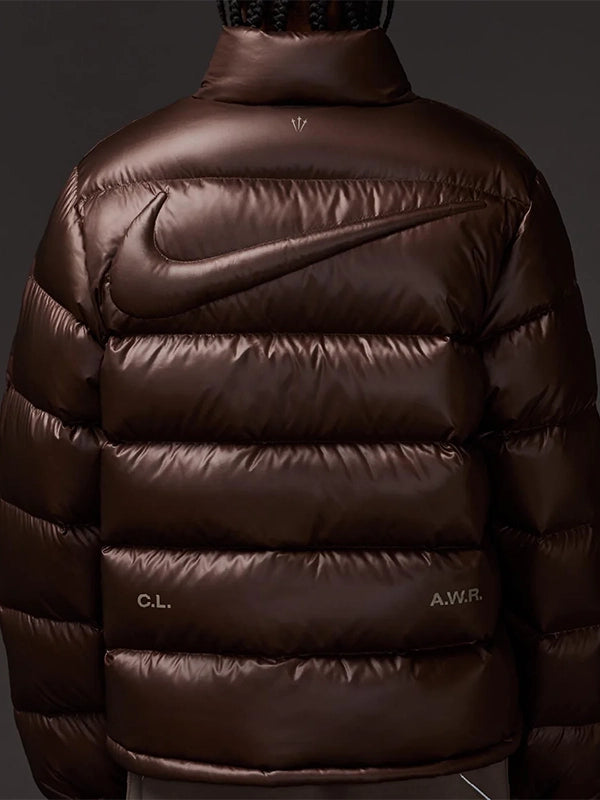 Nocta x Nike Sunset Brown Puffer Jacket Puffer Jacket unisex detail view 4 | Dash Racegear — Sunset Brown Nocta x Nike Puffer Jacket Winter Style