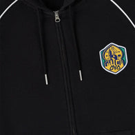 OVO Full Zip Raglan Black Hoodie Hoodie unisex detail view 3 | Dash Racegear — Essential OVO Hoodie – Full Zip Black Raglan Style