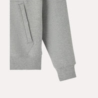 OVO Full Zip Raglan Grey Hoodie Hoodie unisex detail view 2 | Dash Racegear — Raglan Sleeve Zip Hoodie – Soft Grey by OVO