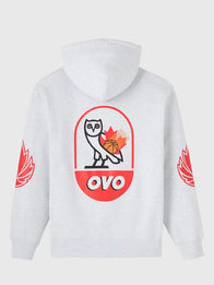 OVO Canada Basketball Hoodie Hoodie unisex detail view 3 | Dash Racegear — Grey October’s Very Own Canada Basketball 2026 Pullover Fleece Hoodie pairs soft fabric with unmistakable northern pride