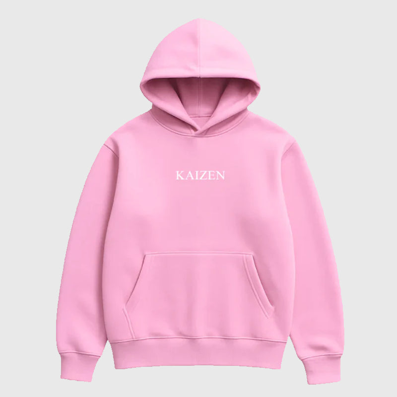 Kaizen Pink x Hoodie Hoodie unisex front product view | Dash Racegear — Kaizen Hoodie in Pink x Style – Contemporary Streetwear