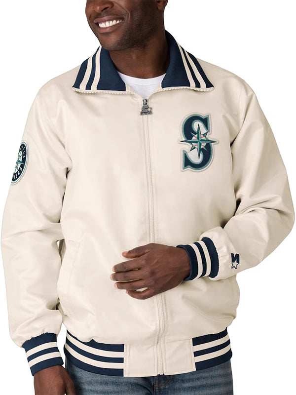 Seattle Mariners Starter The Captain II Full-Zip Jacket Jacket unisex detail view 4 | Dash Racegear — 2025 Seattle Mariners Starter Full-Zip Captain II Jacket