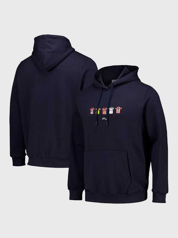 Sunderland x Art of Football Classics Hoodie Hoodie unisex front product view | Dash Racegear — Retro revival in motion — Sunderland x Art of Football Classics Hoodie