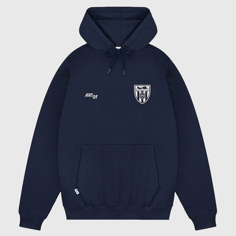 Sunderland x Art of Football Label Print Hoodie Hoodie unisex front product view | Dash Racegear — Sunderland x Art of Football Label Print Hoodie Combining Comfort and Style