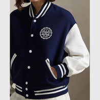 Ralph Lauren US Open Baseball Jacket Jacket unisex detail view 2 | Dash Racegear — side view of Unisex US Open 2025 Baseball Varsity Jacket