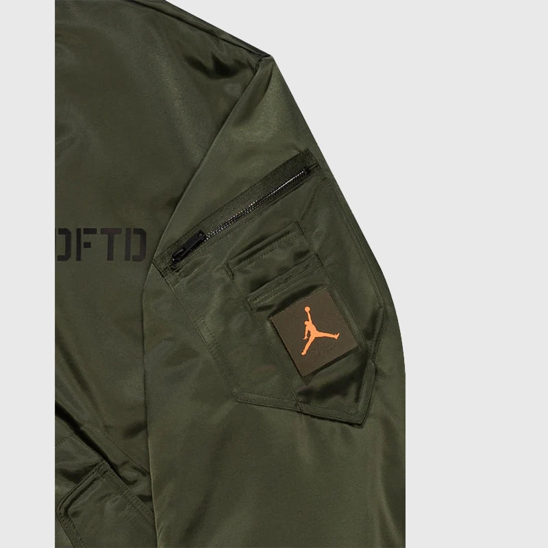 UNDEFEATED x Jordan Bomber Jacket Bomber Jacket unisex detail view 5 | Dash Racegear — Elevate Your Outerwear – UNDEFEATED x Jordan Bomber