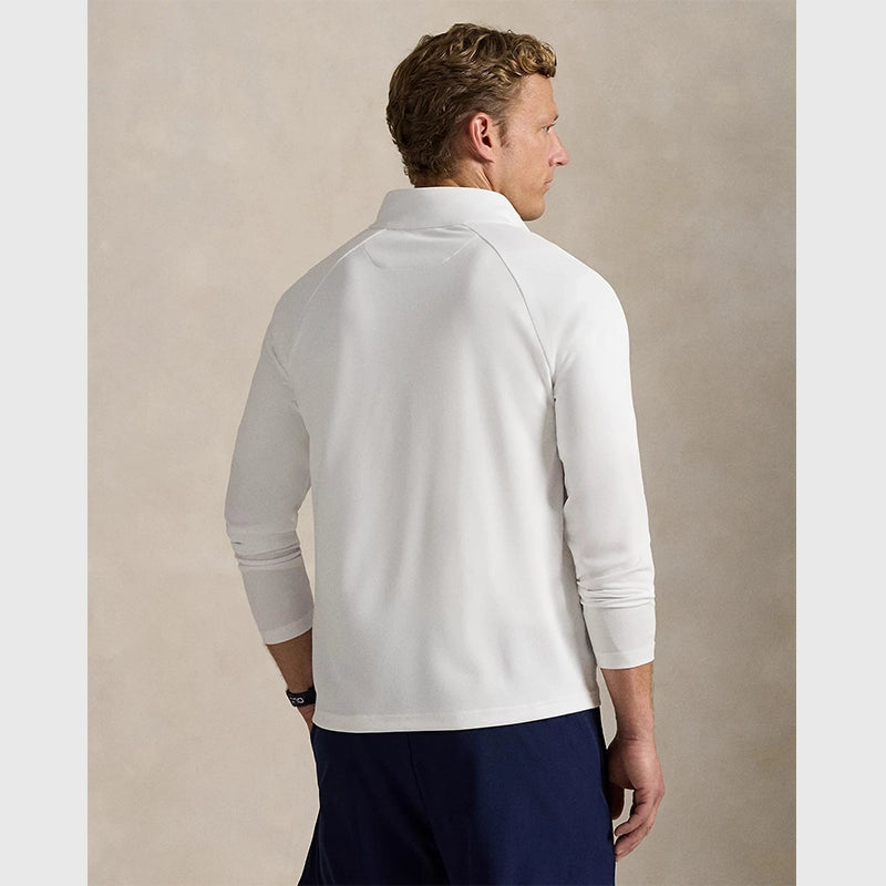 Ralph Lauren US Open Performance Sweatshirt Sweatshirt unisex detail view 5 | Dash Racegear — Navy and white half-zip fleece sweatshirt for US Open by Ralph Lauren.