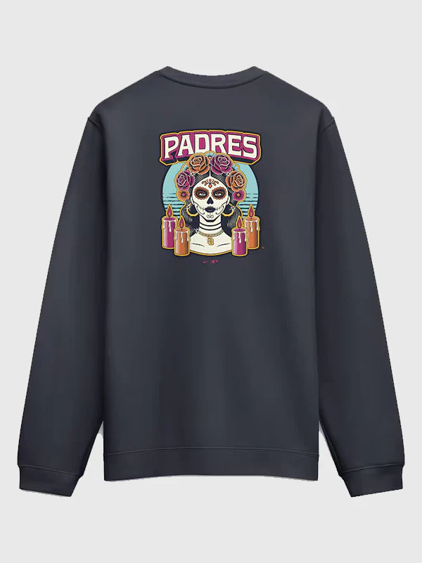 San Diego Padres City Connect Club 2-Hit Sweatshirt Sweatshirt unisex detail view 3 | Dash Racegear — Nike San Diego Padres 2026 obsidian sweatshirt, twill logo detail and cozy feel for daily outfits.