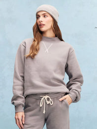 Parke Tonal Classic Mockneck Sweatshirt Sweatshirt unisex front product view | Dash Racegear — Grey Parke 2026 Tonal Classic Mockneck Fleece Sweatshirt, cozy, minimalist, and perfect for layered outfits.