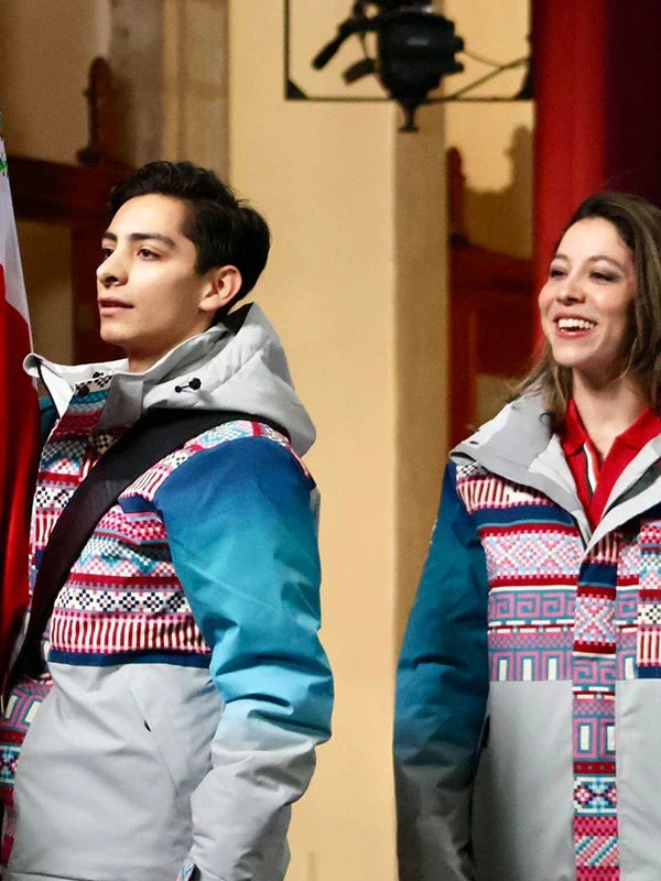 Winter Olympics 2026 Opening Ceremony Team Mexico Jacket Jacket unisex detail view 4 | Dash Racegear — Milano Cortina 2026 Olympic Opening Ceremony Team Mexico hooded jacket in gray, casual fit with eye‑catching embroidered accents.
