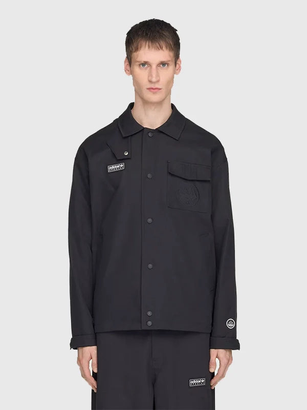Adidas Wingrove II SPZL Jacket Jacket unisex detail view 3 | Dash Racegear — 2026 Adidas Spezial Wingrove II black hooded jacket, clean twill style for modern street fashion looks.