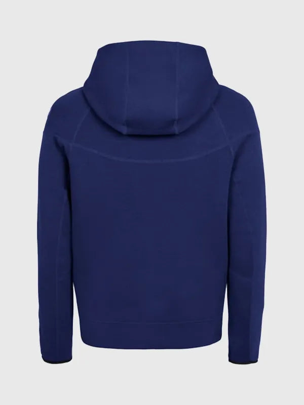 Spurs 2025/26 T90 Tech Fleece Hoodie Hoodie unisex detail view 2 | Dash Racegear — Navy Tottenham Spurs FC Nike T90 Tech Fleece hoodie 2025/26, comfy and sporty for fans of the club.