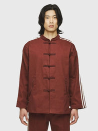 Adidas CNY Edison Chen Clot Track Jacket Jacket unisex detail view 4 | Dash Racegear — Adidas Chinese New Year Clot Jacket, brown, unisex track style with bold collaborative design by Edison Chen.