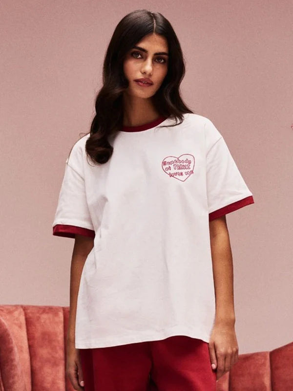 Parke Somebody Loves Me T-Shirt Shirt unisex front product view | Dash Racegear — White Parke Drop Valentines 2026 Somebody At Parke Loves Me T-Shirt, comfortable cotton with heart-themed fan appeal.