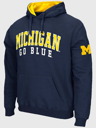 University of Michigan Hoodie Hoodie unisex detail view 2 | Dash Racegear — Navy blue Wolverines Hoodie for men, cozy, casual, and perfect for cheering on Michigan on campus or off.