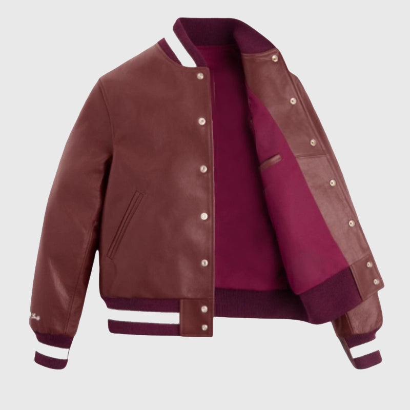 2025 US Open Coco Gauff New Balance Leather Jacket Leather Jacket unisex detail view 6 | Dash Racegear — Exclusive New Balance leather jacket from Coco Gauff’s US Open look