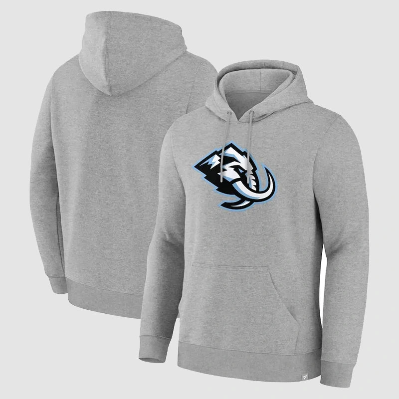 Utah Mammoth Logo Legacy Pullover Hoodie Hoodie unisex front product view | Dash Racegear — Mammoth Legacy Hoodie – Utah Pullover with Iconic Logo