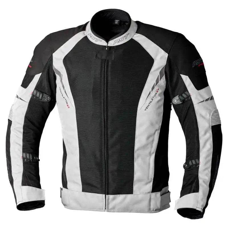 VENTILATOR XT CE MENS TEXTILE JACKET - SILVER/BLACK - UK 52 / EUR 62 / INTL 4XL