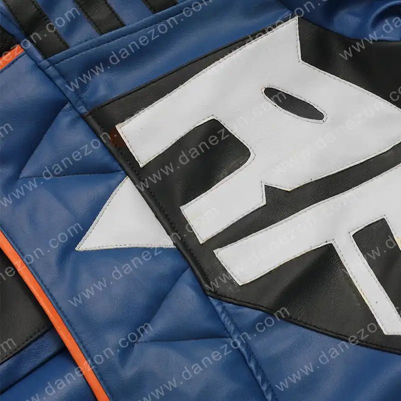 Valorant Yoru Jacket Jacket unisex detail view 5 | Dash Racegear — Valorant yoru blue leather jacket