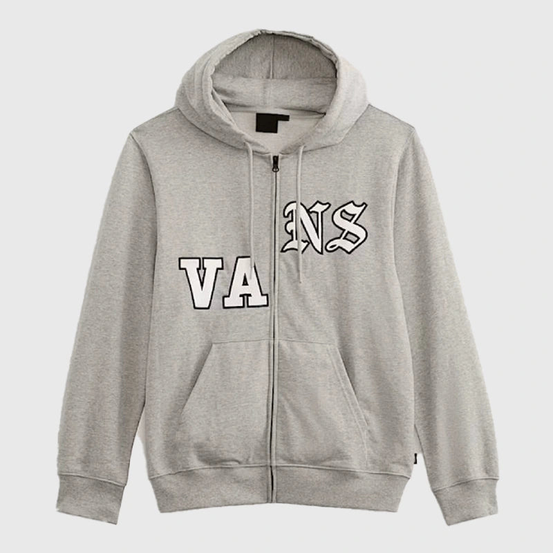 Vans Zip Up Hoodie Hoodie unisex front product view | Dash Racegear — Durable Vans zip up hoodie made for all-day comfort