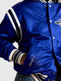 Polo Ralph Lauren Blue Jays Jacket Jacket unisex detail view 4 | Dash Racegear — Satin varsity bomber for Toronto Blue Jays by Ralph Lauren x MLB, perfect for layering.