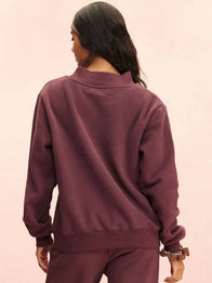 Parke Monochrome Varsity Mockneck Sweatshirt Sweatshirt unisex detail view 12 | Dash Racegear — Parke Monochrome Varsity Mockneck Sweatshirt, soft and relaxed, perfect for layering over tees.