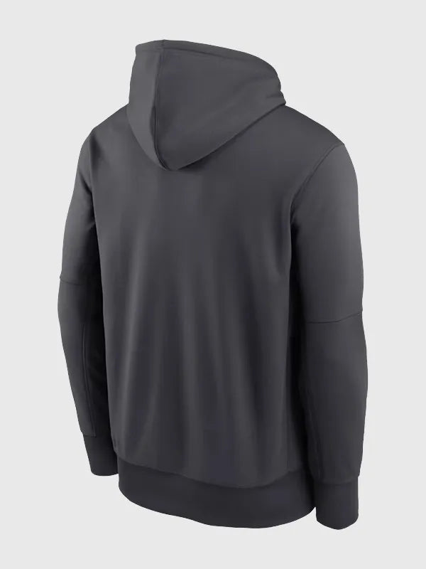 Venezuela 2026 World Baseball Classic Champions Hoodie Hoodie unisex detail view 3 | Dash Racegear — Venezuela Nike 2026 WBC champions locker room hoodie in charcoal grey, perfect for proud fans.