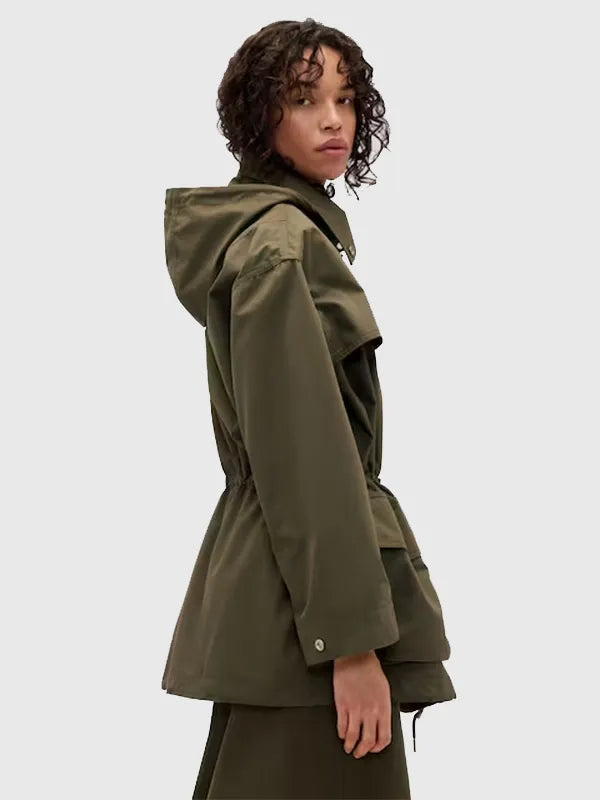 Gap x Victoria Beckham Parka Jacket Jacket unisex detail view 4 | Dash Racegear — 2026 khaki green parka by Gap x Victoria Beckham, unisex fit for stylish everyday outerwear looks.