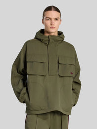 Vincent Kompany Adidas Jacket Jacket unisex detail view 3 | Dash Racegear — Adidas Kompany jacket olive green tone, stylish lightweight design, perfect for football-inspired street fashion looks.