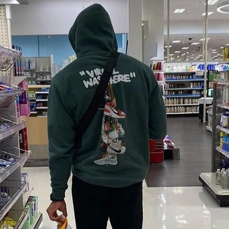 Virgil Was Here Hoodie Hoodie unisex detail view 5 | Dash Racegear — Exclusive Virgil Was Here streetwear hoodie release