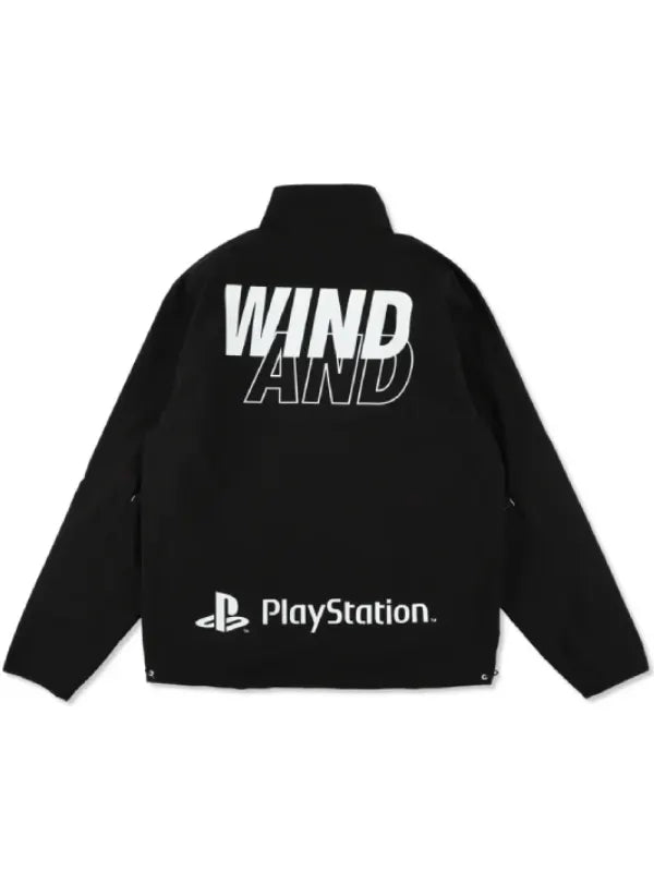 Playstation x WDS Tech Jacket Jacket unisex detail view 2 | Dash Racegear — Stay game-ready in the black PlayStation Wind and Sea tech jacket, perfect for urban adventures or casual wear.