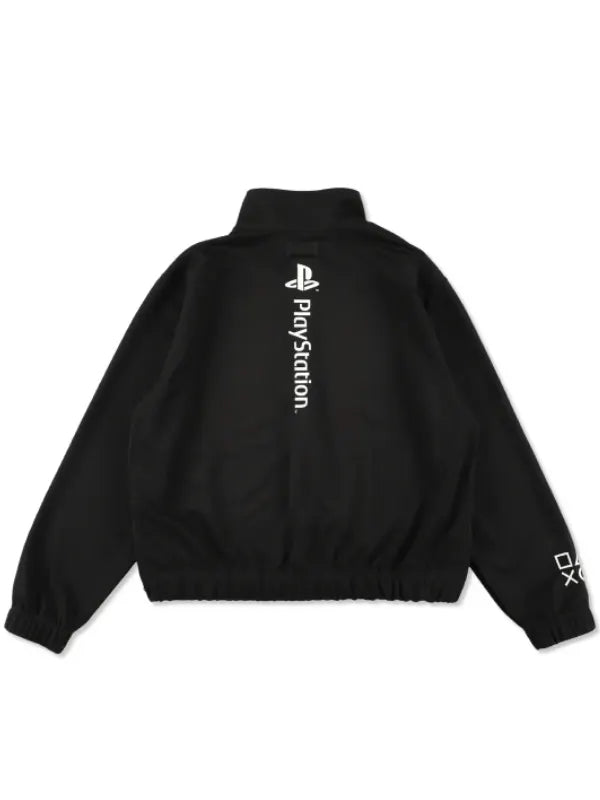 Playstation x WDS Track Jacket Jacket unisex detail view 2 | Dash Racegear — Stay sleek in the black PlayStation Wind and Sea track jacket, perfect for casual outings or game-day vibes.