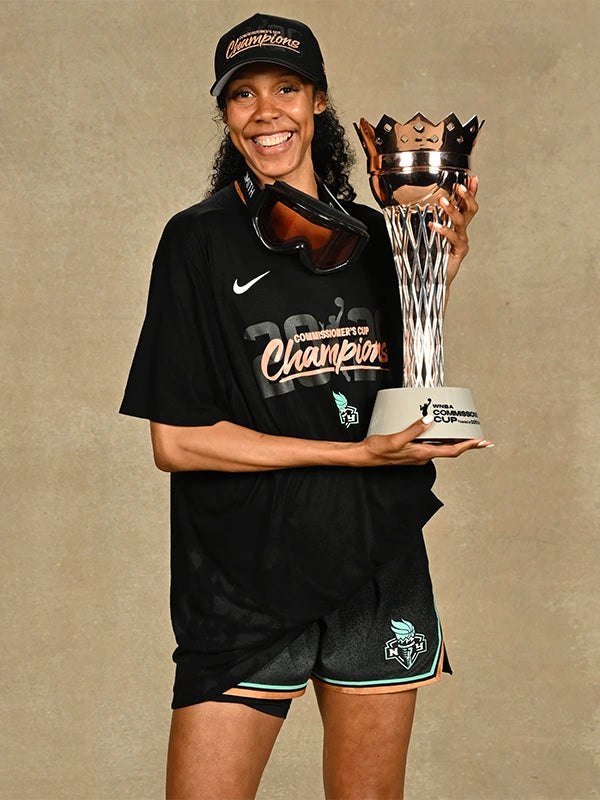 NY Liberty 2026 Commissioners Cup Champions Shirt Shirt unisex detail view 6 | Dash Racegear — Black New York Liberty 2026 Commissioners Cup Champions Shirt with a comfortable fit and bold celebratory graphic design.