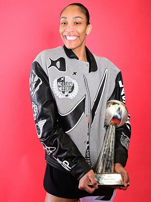 A’ja Wilson 2025 WNBA Finals Jacket Jacket unisex detail view 4 | Dash Racegear — A’ja Wilson championship jacket from WNBA Finals 2025 collection