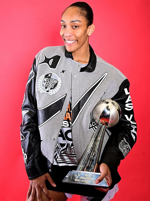 A’ja Wilson 2025 WNBA Finals Jacket Jacket unisex detail view 3 | Dash Racegear — A’ja Wilson championship jacket from WNBA Finals 2025 collection