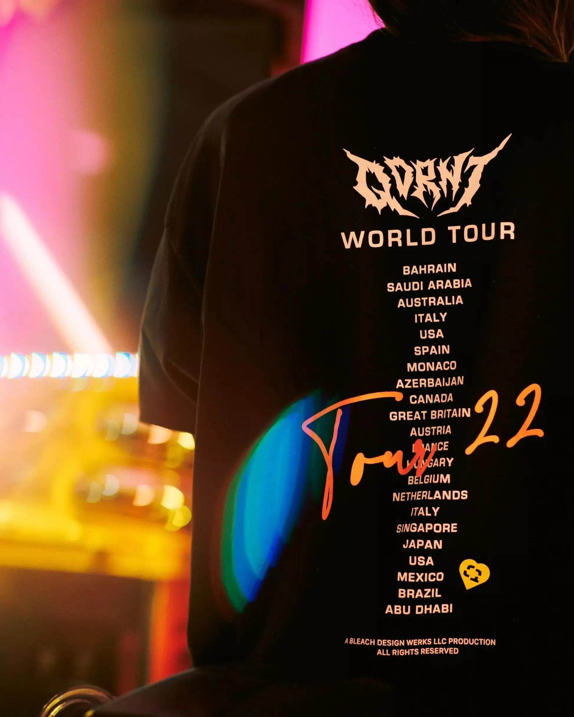 WORLD TOUR BLACK TEE - Dash Racegear Store