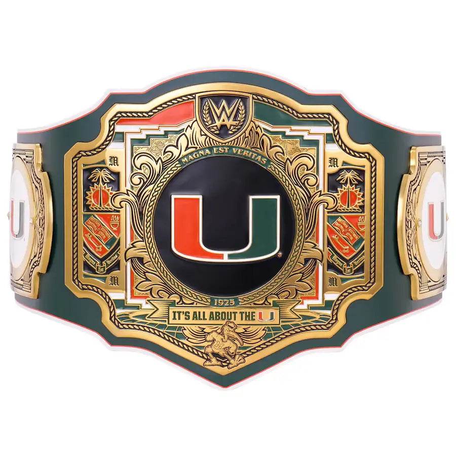 WWE Miami Hurricanes College Legacy Championship Title Belt - 1 | Dash Racegear