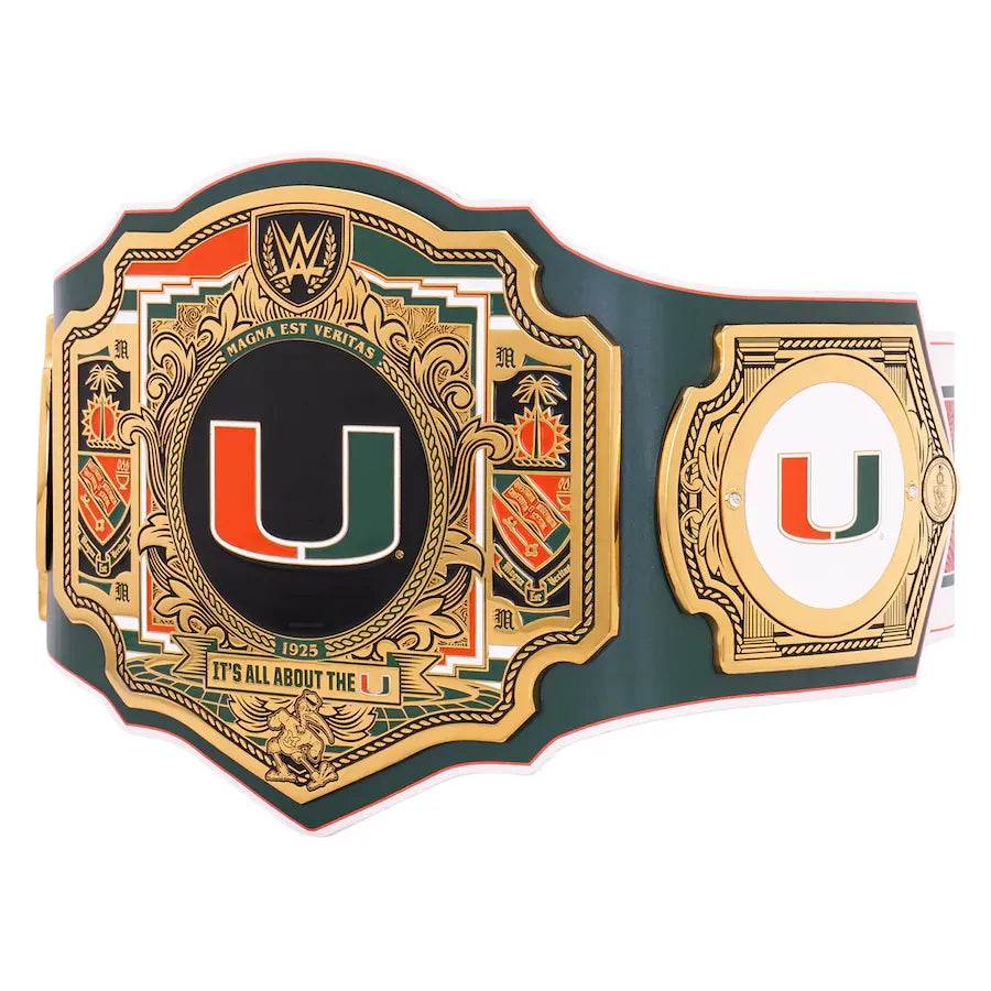 WWE Miami Hurricanes College Legacy Championship Title Belt - 4 | Dash Racegear