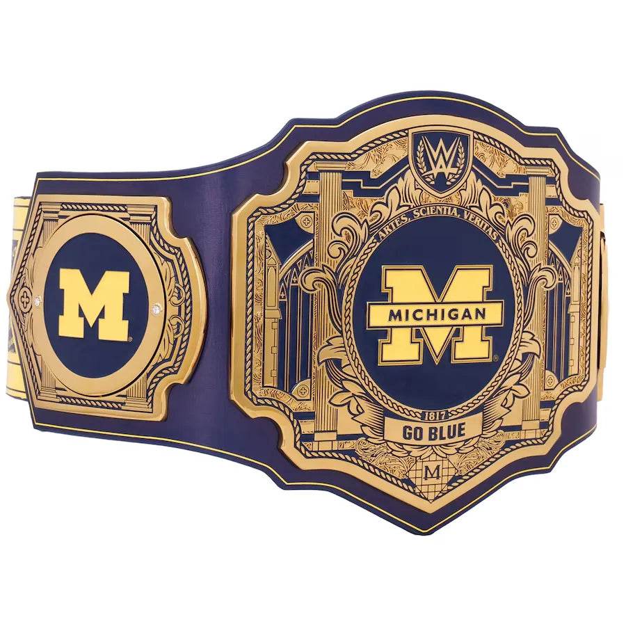 WWE Michigan Wolverines College Legacy Championship Title Belt - 3 | Dash Racegear