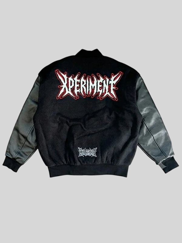 WWE x Ken Carson Varsity Jacket Varsity Jacket unisex detail view 2 | Dash Racegear — Black WWE Summer Slam x Ken Carson varsity jacket crafted for premium comfort and versatile everyday casual fashion.