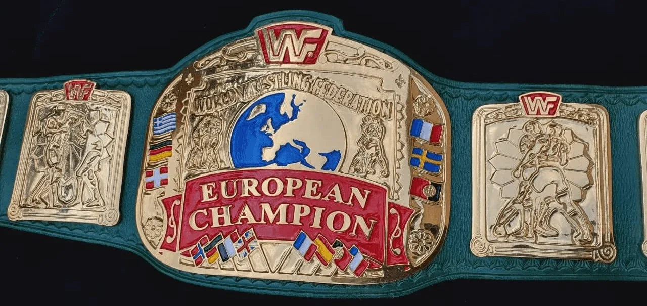 WWF European Championship Wrestling belt block logo 4mm zinc adult size - 2 | Dash Racegear