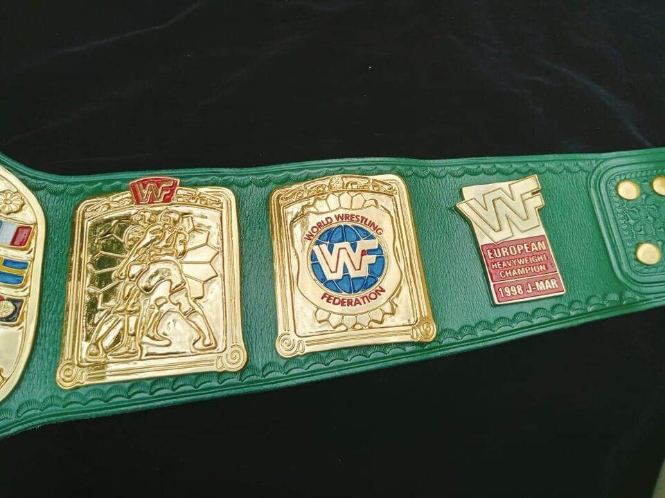 WWF European Championship Wrestling belt block logo 4mm zinc adult size - 4 | Dash Racegear