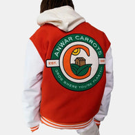 Carrots x Walmart Varsity Jacket Varsity Jacket unisex detail view 3 | Dash Racegear — Carrots x Walmart Jacket – Perfect Blend of Streetwear and Sporty Style